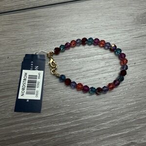 Nordstrom Crystal Collection Beaded Bracelet Multicolor New
